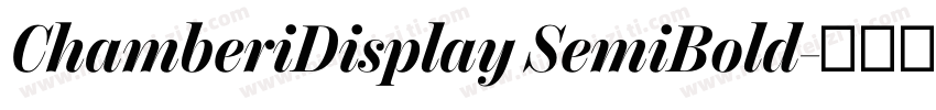 ChamberiDisplay SemiBold字体转换